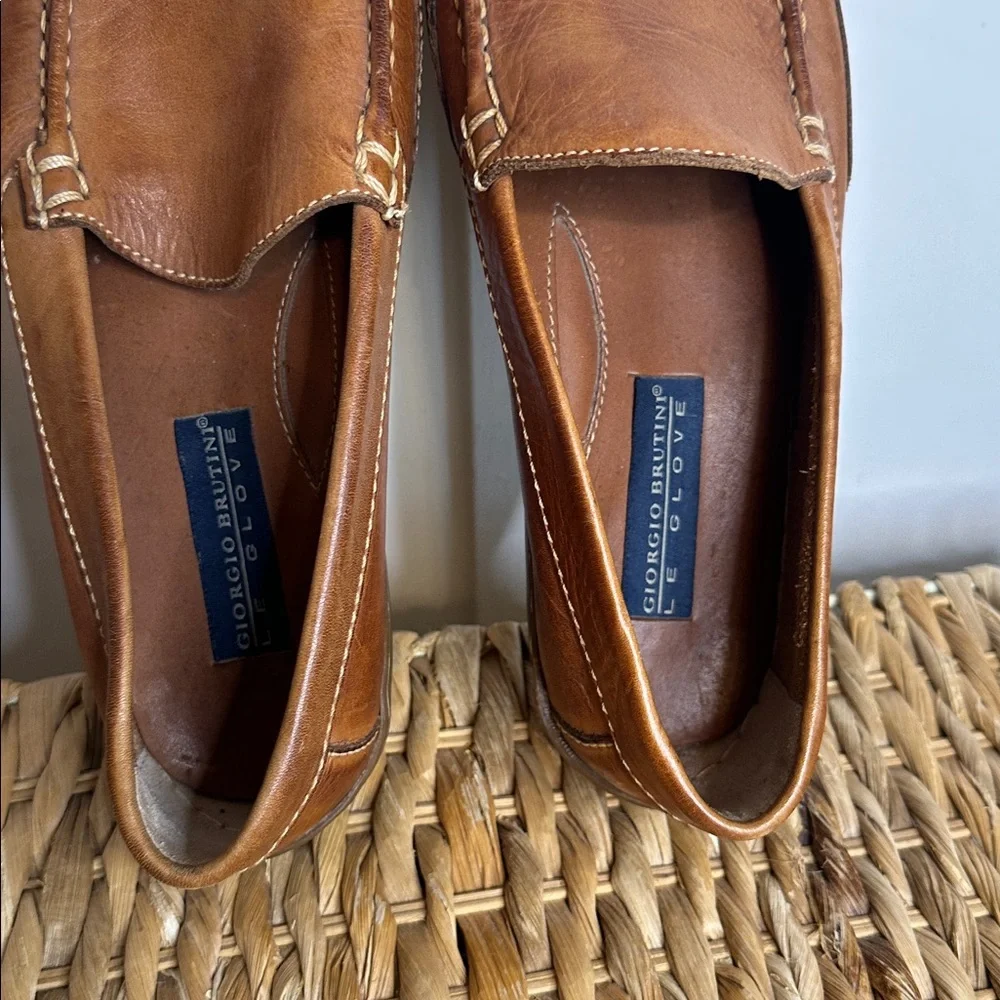 Georgia Brutini Brown Leather Loafers‎ size 8.5